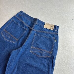 Brooklyn Xpress Mens Dark Wash Baggy Jeans